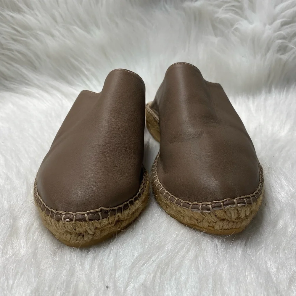 Gaimo Espadrilles Leather Almond Toe Mules Sandals Size EU37 US 6.5 - Picture 3 of 10